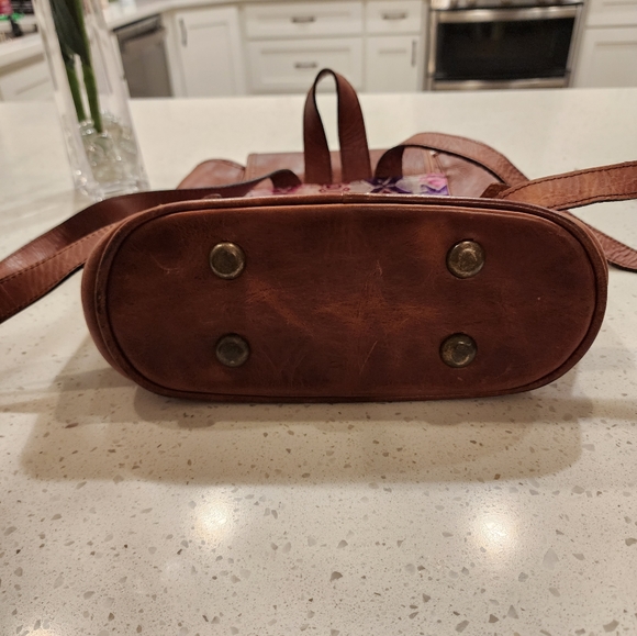 Real Leather UTZ KEM mini back pack boho style - Picture 4 of 6
